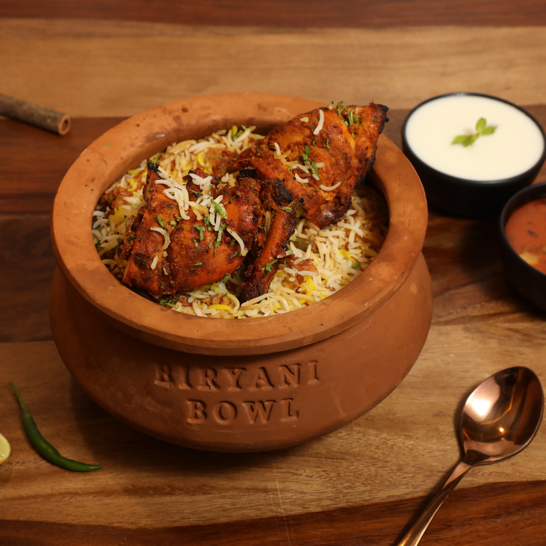 Roasted Chicken Handi Dum Biryani